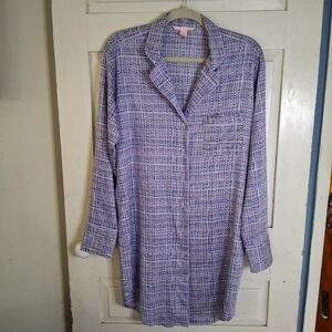 Victoria's Secret Purple, Pink, and White Plaid Classic Nightshirt